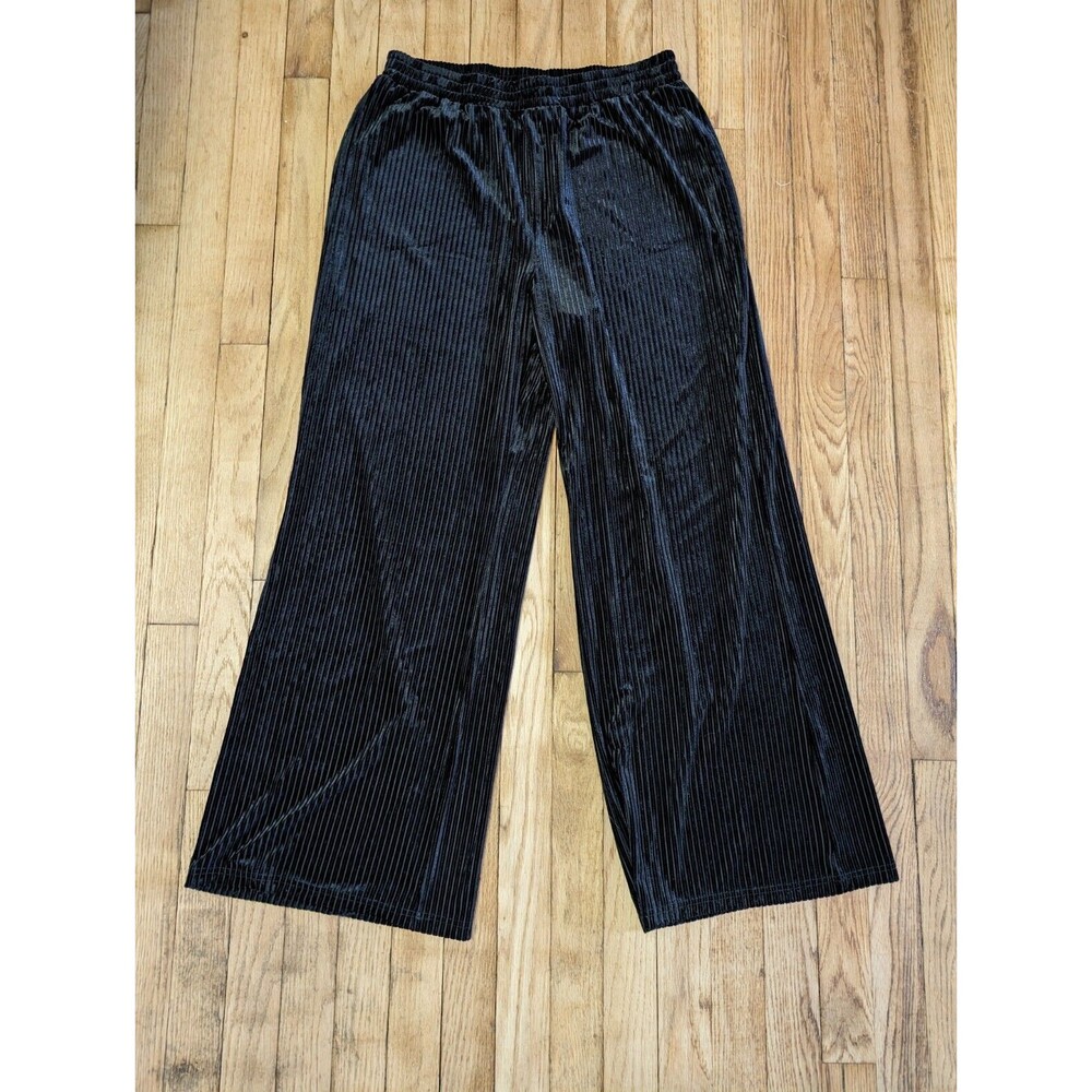 Shein Black Velour Size XL‎ - 12 Elastic Waist Pants